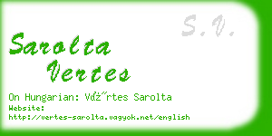 sarolta vertes business card